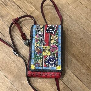 Brighton Multicolor Travel-Themed Crossbody Bag
